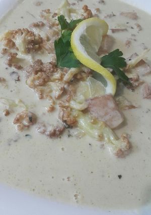 صورة لوصفة زهرة (قرنبيط) وبطاطا بالطحينية