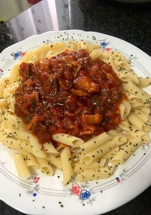 Una foto de Macarrones a mi manera