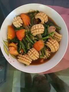 Foto resep Cumi Cah Kangkung