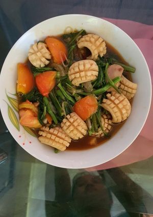 Foto resep Cumi Cah Kangkung