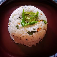 A picture of Fresh coconut rice.