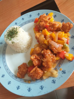 Una foto de Pollo agridulce al estilo wok 🤗