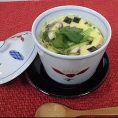 A picture of Microwave Chawanmushi (steamed egg hotchpotch).