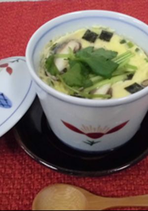 A picture of Microwave Chawanmushi (steamed egg hotchpotch).