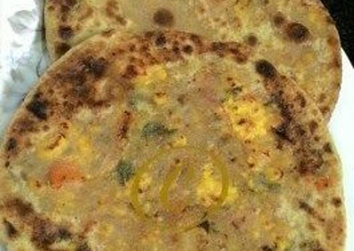 Aloo paneer ka paratha