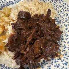 A picture of Korean style glazed beef.