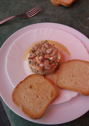 Una foto de Tartar de salmón y atún, al estilo Pepe Iglesias