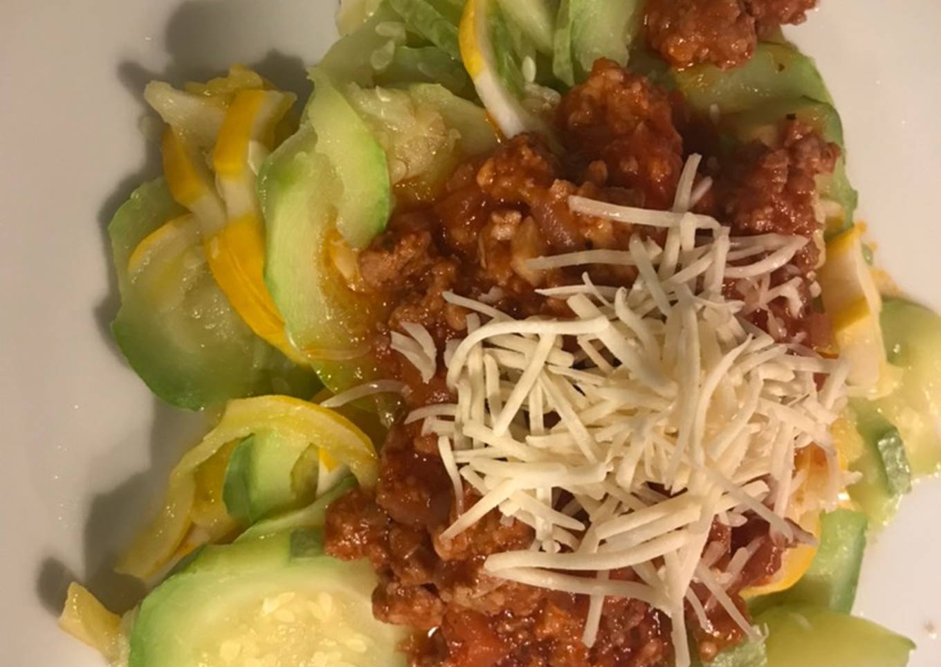 Duo de courgettes bolognaise