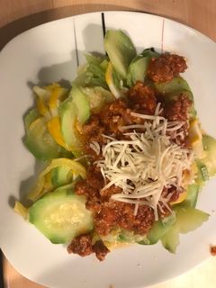 Une photo de Duo de courgettes bolognaise