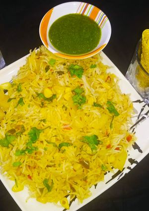 A picture of Sweet corn Pulao.