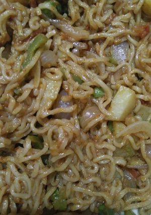 A picture of Fried masala maggi.