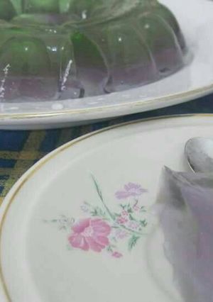 Foto resep Simple violet green jelly