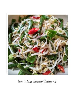 Foto resep Tumis toge kacang panjang