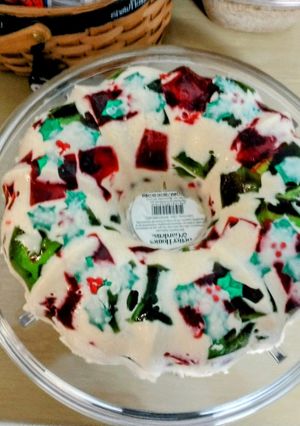 A picture of Tres leches jello christmas dessert.
