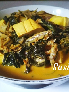 Foto resep Gulai daun singkong tahu teri