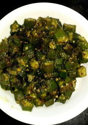 A picture of Chatpati Bhindi.