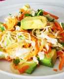 Ensalada Saludable de Aguacate, Repollo y Zanahoria