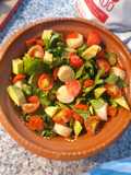 Ensalada con mango enchilado
