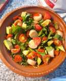 Ensalada con mango enchilado