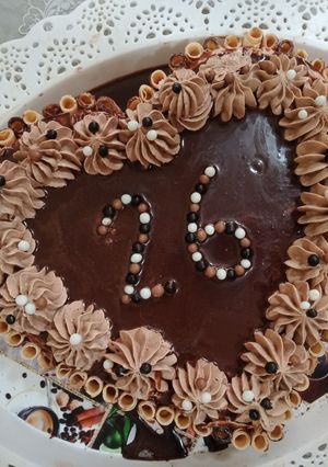صورة لوصفة كعكة عيد ميلاد زوجي 😍😍