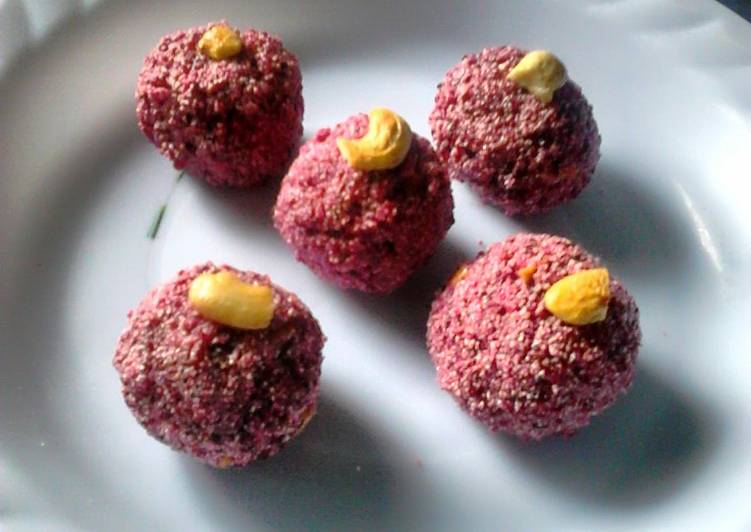 Simple Way to Make Ultimate Beetroot suji laddoo