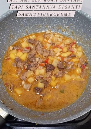Foto resep Sambel Goreng Kentang, Ati Ampela Kuah Santan (Fiber Creme)