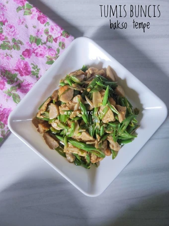 Cara Gampang Membikin Resep #23 Tumis Buncis Bakso Tempe yang Lezat Sekali Anti Ribet, Menggugah Selera