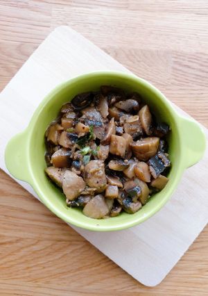 Hình của món Nấm Kho Tiêu Chay.