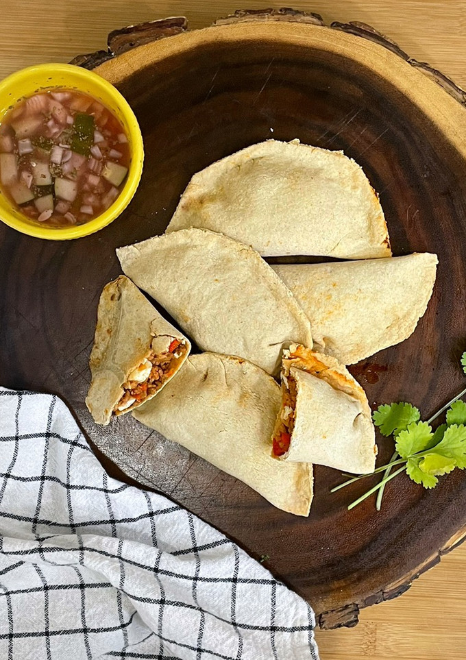 Una foto de Empanadas de carne con masa de avena en airfryer