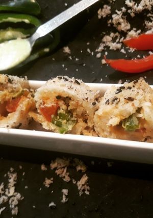 ढोकला सुशी (Dhokla sushi recipe in Hindi) रेसिपी मुख्य फोटो