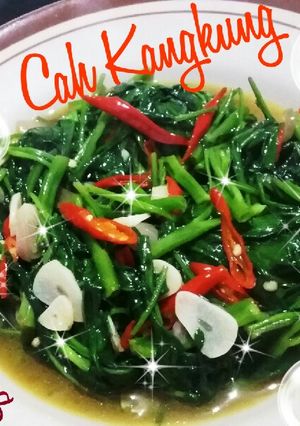 Foto resep Cah kangkung sederhana