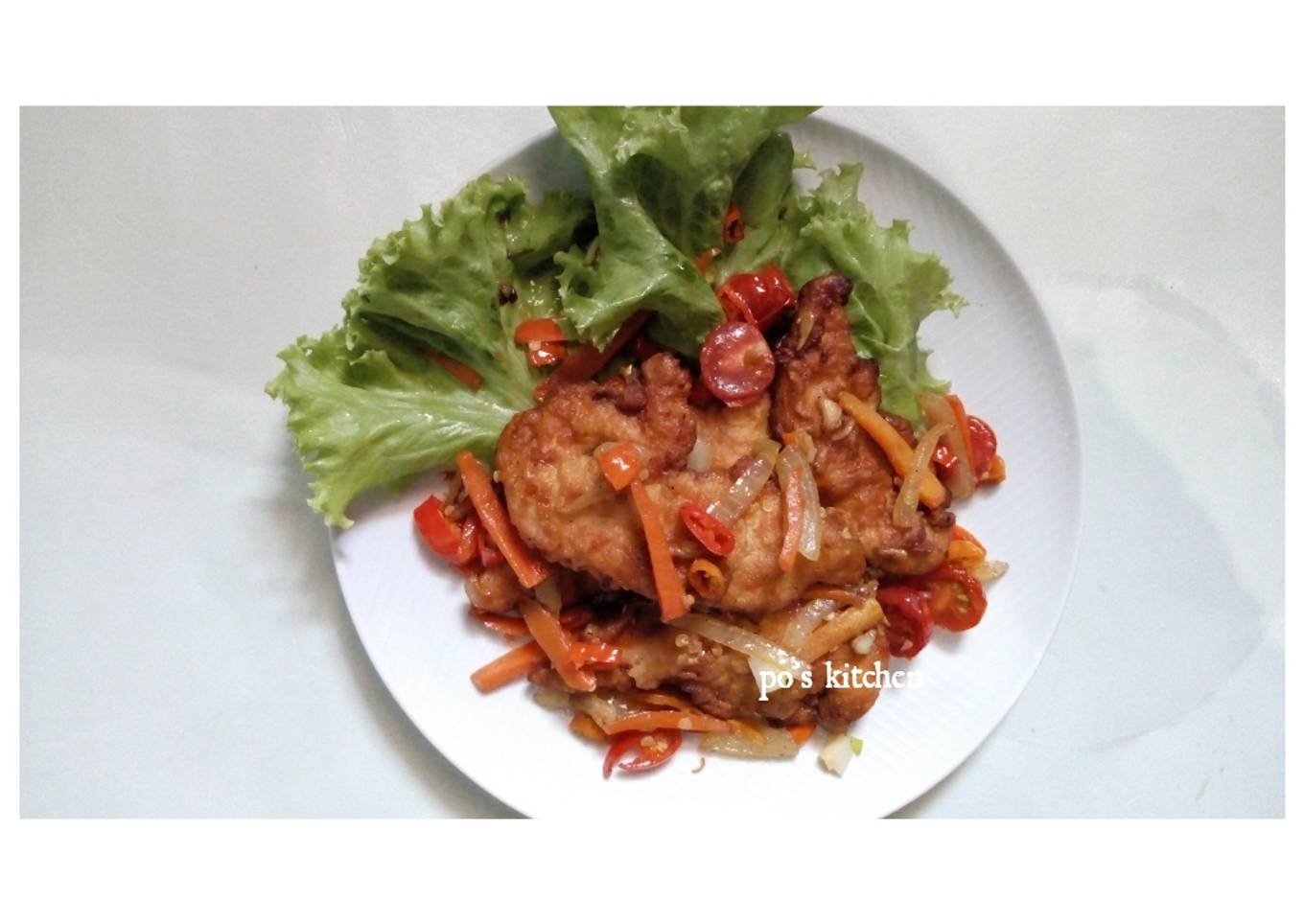 Fillet ayam sambal dabu-dabu goreng