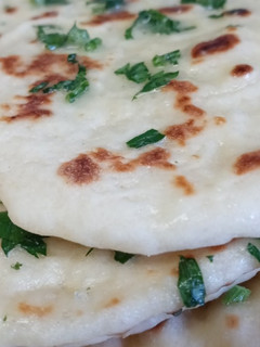 A picture of Naan bread.