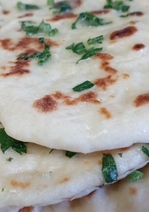 A picture of Naan bread.