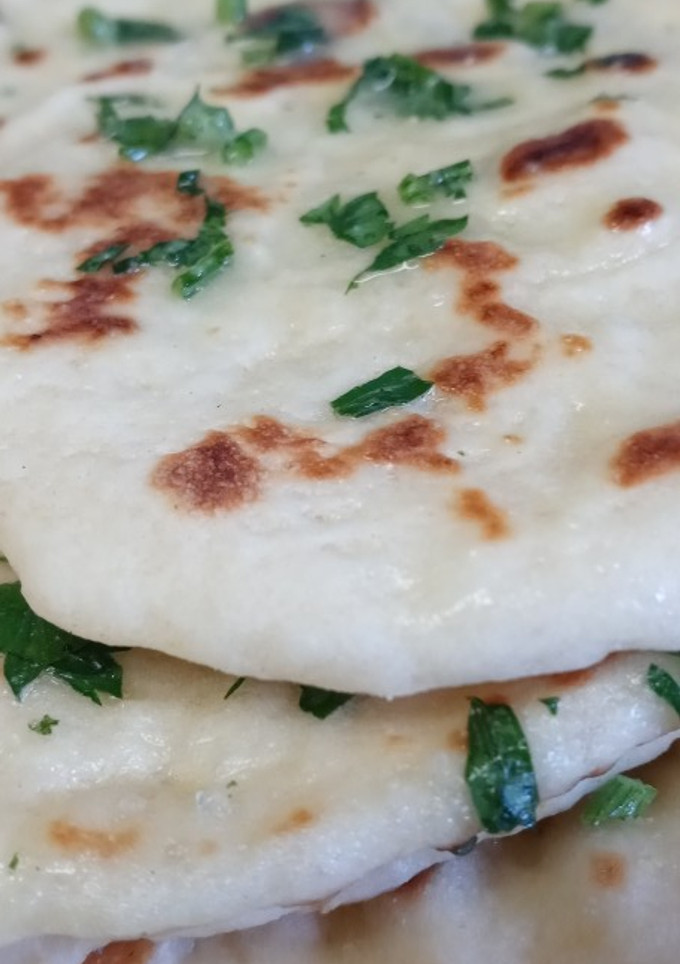 A picture of Naan bread.