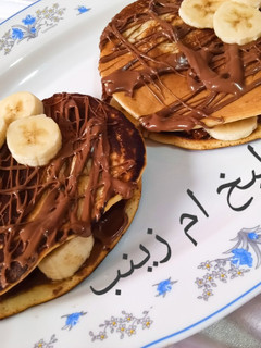 صورة لوصفة بان كيك بالموز والشوكولا