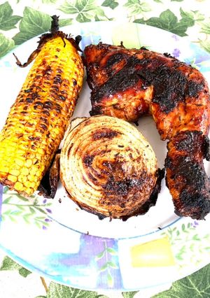 Una foto de Pollo a la BBQ con toque de manzana
