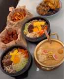今晚歐爸來用餐：韓式拌飯/韓國炸雞(年糕)/泡菜牛奶鍋