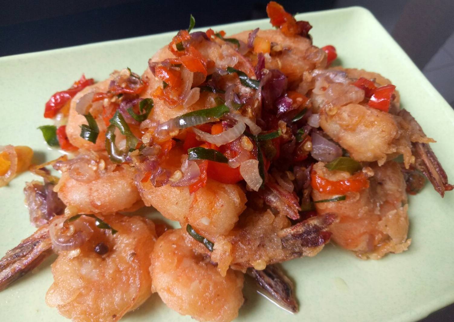 Resep Udang goreng tepung sambal matah oleh Lia Salam Resep Udang goreng tepung sambal matah oleh Lia Salam