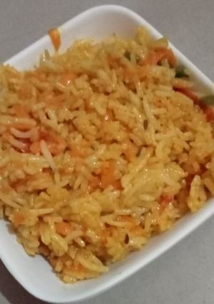 A picture of Veg biryani.