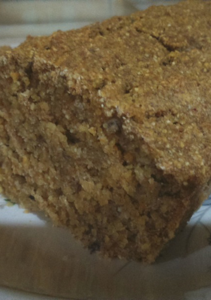Una foto de Budín dulce integral con polenta (vegan)!