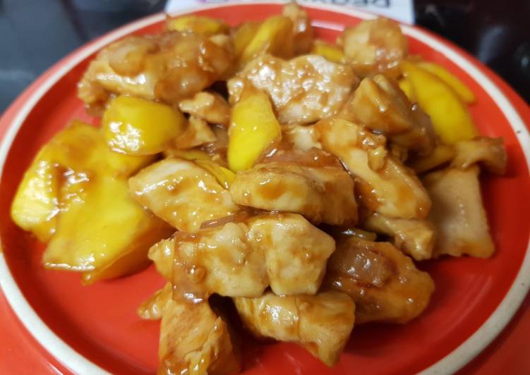 Easiest Way to Make Perfect My Honeyed Chicken &amp; Mango 😀