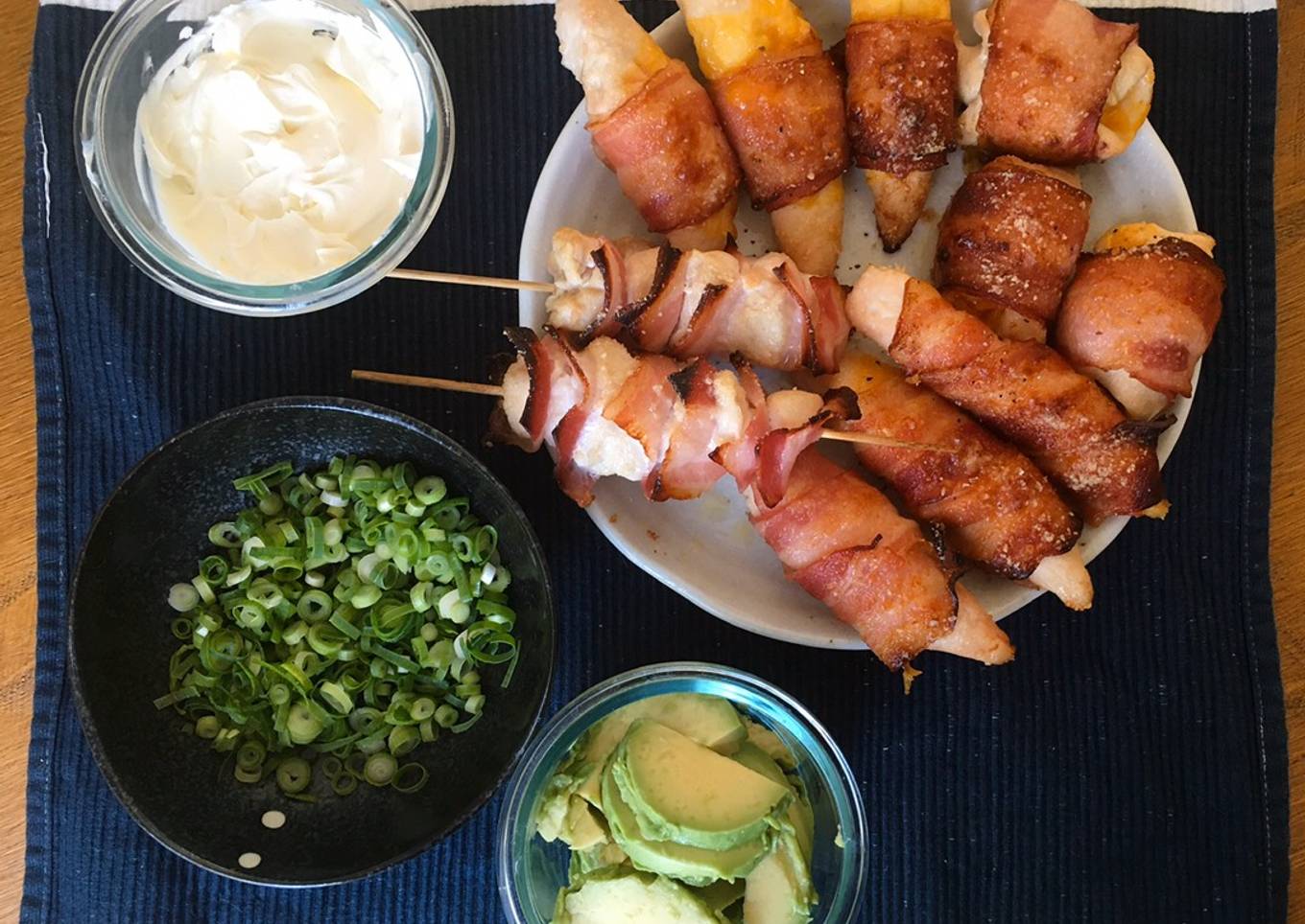 Bacon wrapped Cheddar Chicken