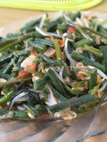 Resep Tumis kacang panjang, kecambah dan kangkung, Enak Banget