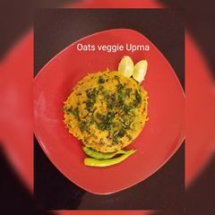 A picture of Oats veggie upma.