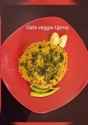 A picture of Oats veggie upma.