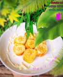 SANDWICH CUỘN KIỂU MẸ PUN  (custard kem sữa trứng- chuối- nướng bơ)