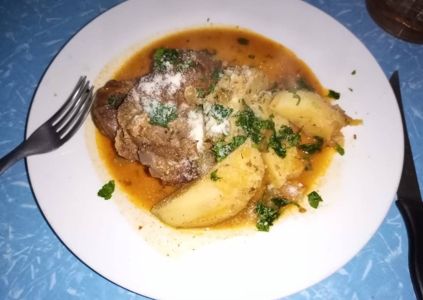 Osobuco con papas🍖🍪🍽🍷