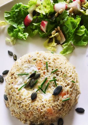 Une photo de Bowlcake au chavroux et truite fumée