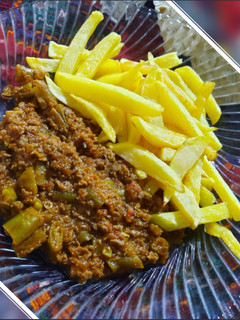 عکسی از دستور خوراک گوشت و لوبیا سبز